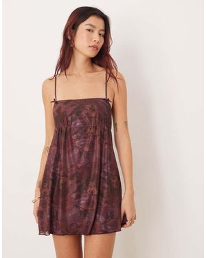 Motel Bublik Strappy Mini Dress - Purple