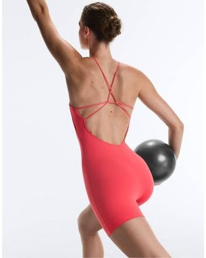 Oysho Comfortlux Strappy Back Short Jumpsuit - Red