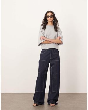 ARRANGE – ezra – locker sitzende carpenter-jeans aus denim - Blau