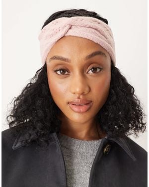 ASOS Knit Pointelle Loop Through Headband - Black