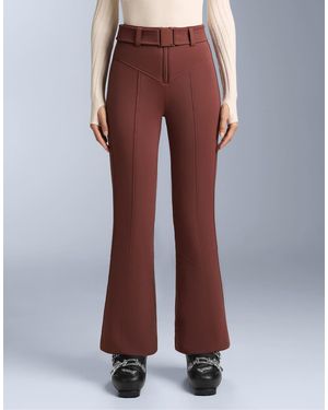 Oysho Water-resistant High-rise Flare Stretch Ski Trousers - Brown