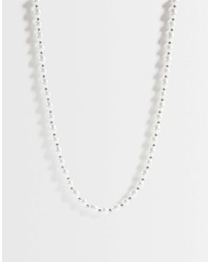 ASOS Chunky Pearl With Bead Necklace - White