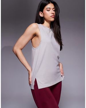 4505 Icon Cotton Drop Armhole Vest With Quick Dry Finish - Purple