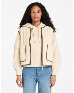 Timberland Veste sans manches en polaire sherpa - beige - Bleu