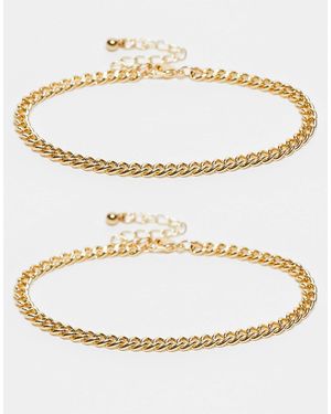 FADED FUTURE – 2er-pack kettenarmbänder - Weiß