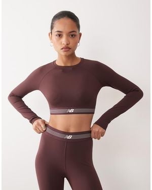 New Balance Ac Fitted Long Sleeve - Brown