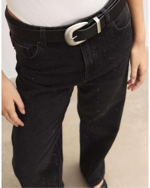 Stradivarius Basic Matte Buckle Belt - Black