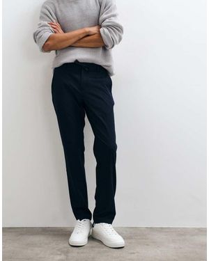 Mango Tie Waist Tailored Trouser - Blue