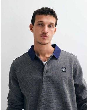 Santa Cruz Theo Long Sleeve Waffle Rugby Shirt - Grey