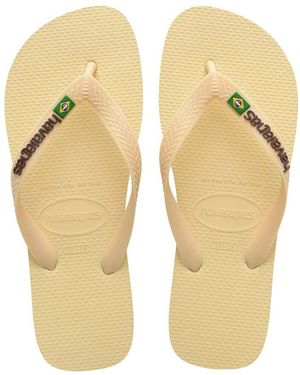 Havaianas Brazil Logo Flip Flops - Natural