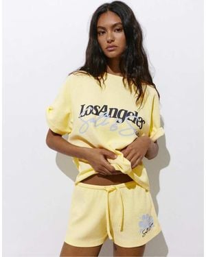 Pull&Bear Short Met Bloemen En Textuur - Metallic