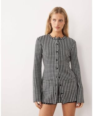 For Love & Lemons Longline Knitted Cardigan Co-Ord - Gray