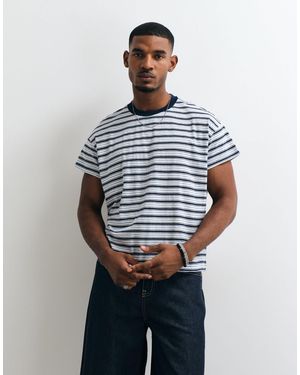 Weekday T-shirt With Cap Sleeve Detail - Blue