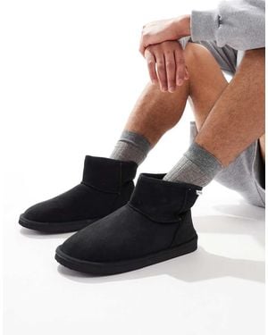 Jack & Jones Botas Negras De Antelina De -Negro - Gris