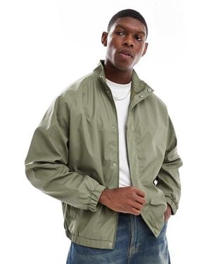 ASOS Oversized Rubberised Windbreaker Khaki - Green