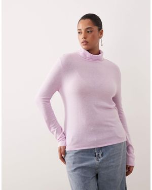 ARRANGE Curve – rollkragenoberteil aus merinowolle - Lila