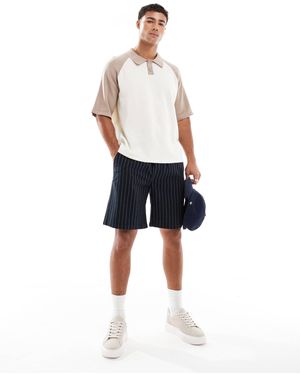 Jack & Jones Raglan Knit Polo - Blue