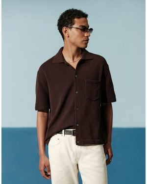 ARKET Textured Knitted Shirt - Black