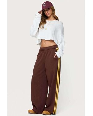 Edikted Sorin Contrast Striped Joggers - Brown