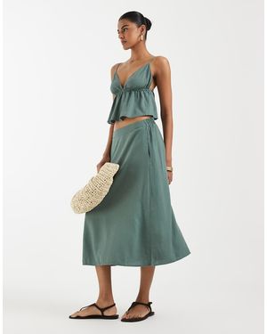 Vero Moda Gonna Midi - Verde