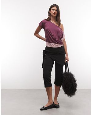 Noisy May Pantalones Capri Con Detalle De Pañuelo En - Rojo