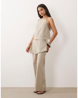 ASOS Tailored Skirt Trouser - Natural
