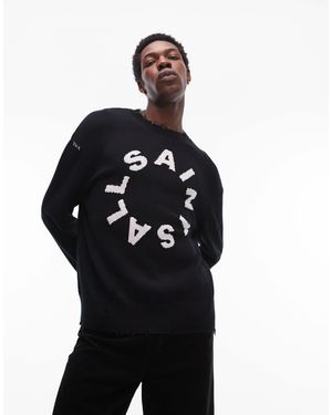 AllSaints – diageo – strickpullover - Schwarz