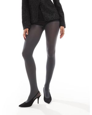 Pretty Polly Medias Grises Tupidas De 60 Deniers De - Negro