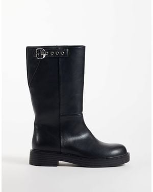 ASOS Culhane schlupf-trucker-stiefel bis zur mitte der wade - Schwarz