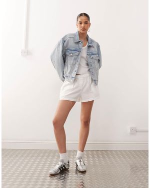 Monki Oversized Denim Jacket - Grey