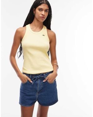 Lacoste Paper Bag Denim Shorts - Blue