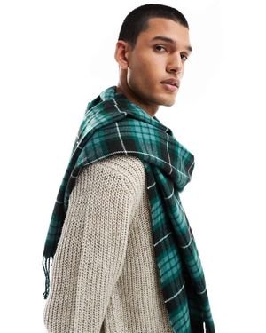 Dickies Sciarpa Verde E Nera A Quadri