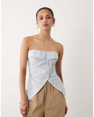Cotton On Mia Strapless Top - Blue