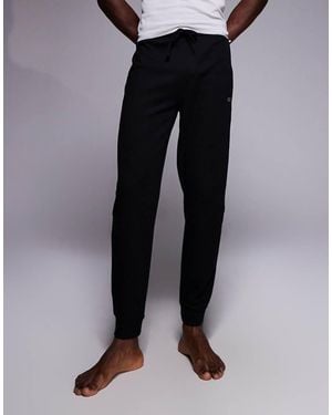 BOSS Cuffed Waffle Lounge Joggers - Black