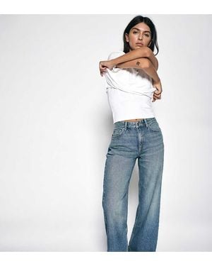 Pull&Bear Tall Jeans Dritti A Gamba Larga Verde Bluastro