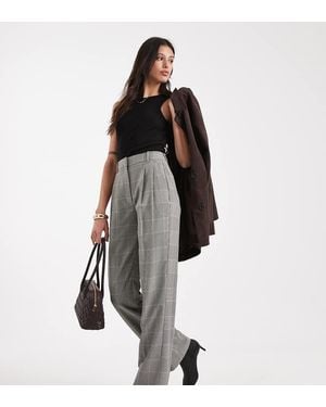 ASOS Tall Tailored High Waist Pleat Detail Trousers - White