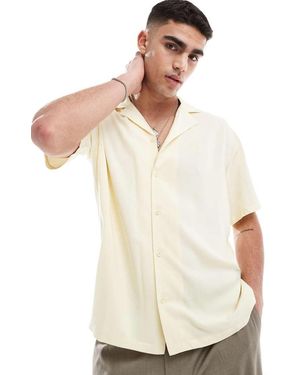 Dr. Denim Madi Short Sleeve Relaxed Fit Resort Shirt - White