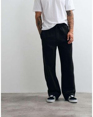 ASOS Premium Zware Wide-Leg Jogger - Zwart