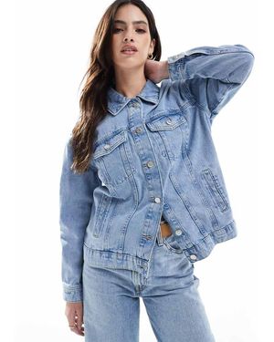 ONLY Chaqueta Vaquera Azul Extragrande Con Lavado Ácido De