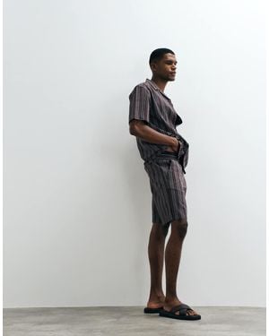 Only & Sons Seersucker Shorts Co-Ord - White