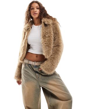 Daisy Street – kurze jacke aus kunstpelz - Braun