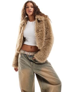 Daisy Street – kurze jacke aus kunstpelz - Braun