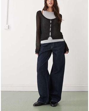 Weekday Ample Low Waist Baggy Fit Jeans - Blue