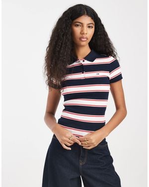 Tommy Hilfiger Rib Slim Fit Polo Shirt - Blue