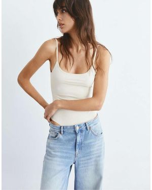 Pull&Bear Body Van Polyamide Met Dunne Bandjes - Blauw