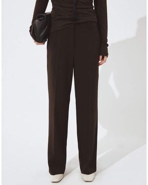 NA-KD Tailored Mid Waist Trouser - Black