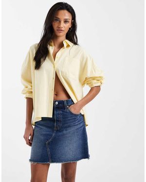 Levi's Minigonna Di Jeans Destrutturata Lavaggio Scuro - Blu