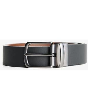 Bershka Reversible Wide Leather Effect Belt - White
