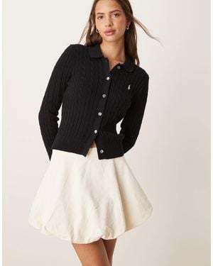 Mango Mini Denim Puffball Skirt - Black