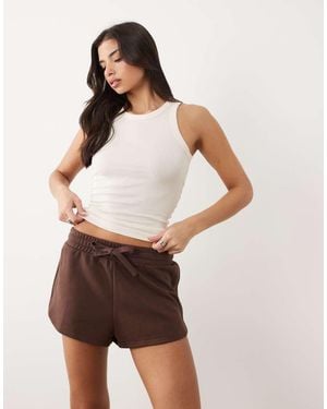 Gina Tricot Sweat Shorts - Brown